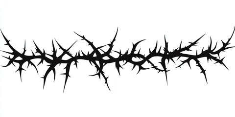 Thorny vines design vector black.