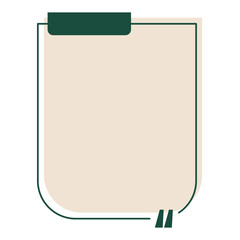 Minimalist quotation box shape. Socrates quotes, speech stickers and comment box badge. Info text, memo words tag or citation notes pages. 