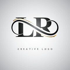 LR Creative Letter Logo with Infinity Symbol – Elegant Minimal Monogram Design for Premium Business Branding, Identity, and Modern Typography