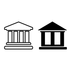 bank icon isolated on white background