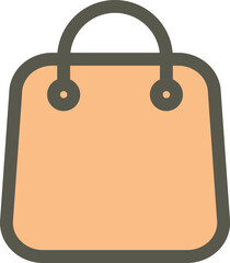 Simple Handled Shopping Bag Vector Design