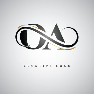 OA Creative Letter Logo with Infinity Symbol &ndash; Elegant Minimal Monogram Design for Premium Business Branding, Identity, and Modern Typography"