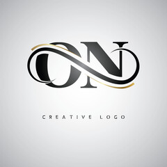 ON Creative Letter Logo with Infinity Symbol – Elegant Minimal Monogram Design for Premium Business Branding, Identity, and Modern Typography