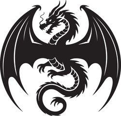 Dragon silhouette vector