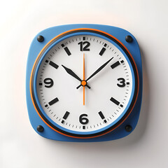 Modern Blue and Orange Wall Clock
