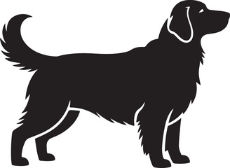 Golden Retriever Vector Silhouette 
