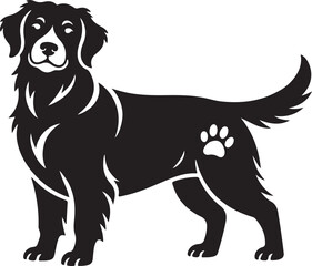 Golden Retriever Vector Silhouette 
