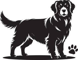 Golden Retriever Vector Silhouette 
