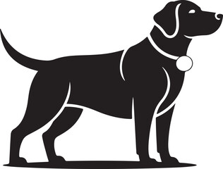 abrador Retriever silhouette with a well-balanced structure - Labrador Retriever illustration - minimal Labrador Retriever vector - dog silhouette