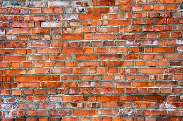 Old rough brick wall. Grunge background