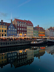 Copenhagen, Nyhavn Port by night 