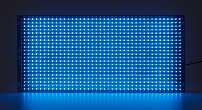 Bright blue led display modern technology