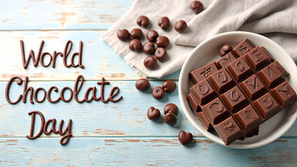 Delicious dark chocolate assortment to celebrate World Chocolate Day annually