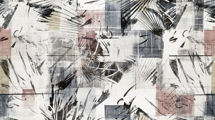 , hand drawn paint water color geometric abstract seamless pattern