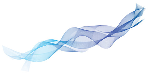 Playful Dog Illustration with Abstract Flowing Design Elements in CMYK Colors