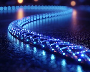 Illuminated DNA inspired progress bar