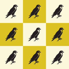 Set of nine vector bird illustrations in a minimalist style, ideal for icons, logos, patterns, and decorative graphic designs.
