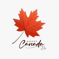 Canada Day. Maple leaf icon. The symbol of Canada. celebrated every year on July 1