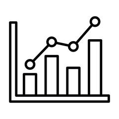 Statistics sign symbol vector flat icon