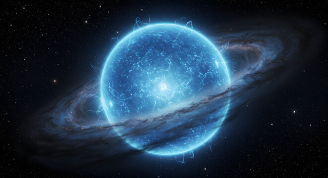 a neutron star with many stars on the background