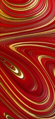 Abstract Red and Gold Swirls: A Luxurious Marble Effect