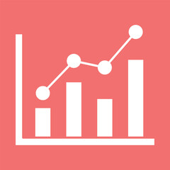 Statistics sign symbol vector flat icon