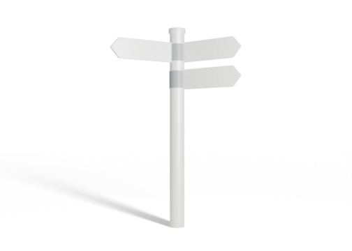 Outdoor Directional Signpost Mockup