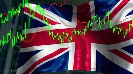 Economic Growth Illustrated With UK Flag - Powered by Adobe