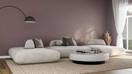 Minimalist Living Room with Modular Sofa