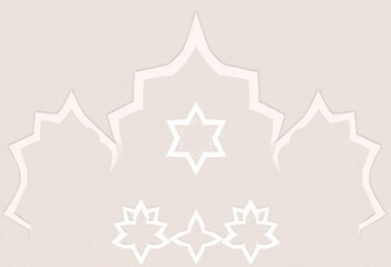 Blank Islamic geometric shape templates, vector illustrations for design projects,  geometric,   background design