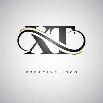  XT Creative Letter Logo with Infinity Symbol &ndash; Elegant Minimal Monogram Design for Premium Business Branding, Identity, and Modern Typography"