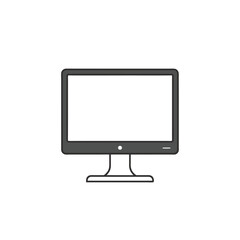 Download a high-quality vector illustration of a desktop monitor icon with clean lines and modern design. Perfect for web, tech branding, UI/UX projects, and digital graphics on a white background.