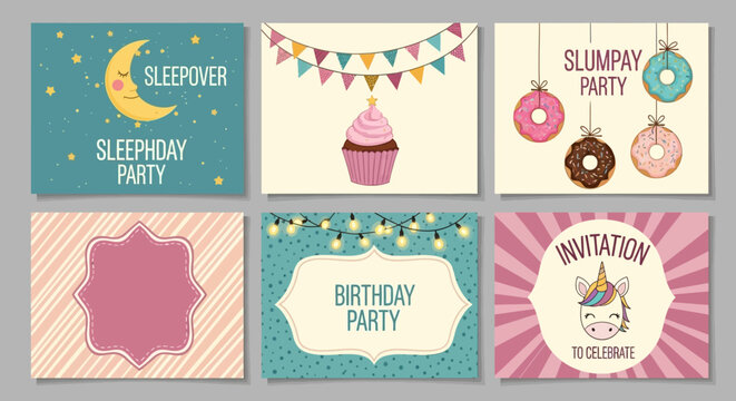Cute Party Invitations for Sleepovers, Birthdays, and Slumpies