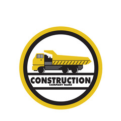 contruction transportation logo and vector