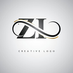 ZI Creative Letter Logo with Infinity Symbol – Elegant Minimal Monogram Design for Premium Business Branding, Identity, and Modern Typography