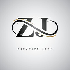 ZJ Creative Letter Logo with Infinity Symbol – Elegant Minimal Monogram Design for Premium Business Branding, Identity, and Modern Typography