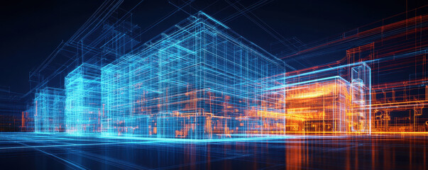 Digital Cityscape: Futuristic Architecture Design