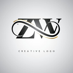 ZW Creative Letter Logo with Infinity Symbol – Elegant Minimal Monogram Design for Premium Business Branding, Identity, and Modern Typography