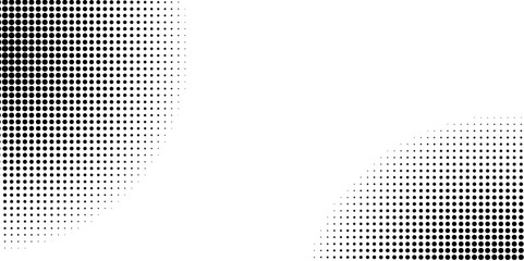 Basic halftone dots effect in gray and white color. Halftone effect. Halftone background. Pop art, comic style. Pattern with small circles Futuristic panel Vector illustration. sites, business cards. © Saiful