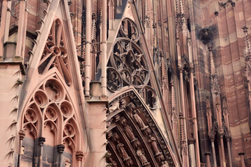 Strasbourg Cathedral or the Cathedral of Our Lady of Strasbourg in Strasbourg, France