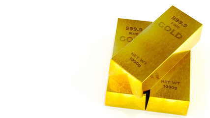 Stack Of Gold Bars, financial concept