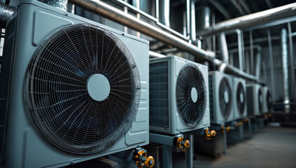 Obraz premium Industrial HVAC Systems: Modern Cooling Solutions