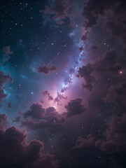 A detailed view of the Carina Nebula a vast starforming region filled with glowing clouds of gas