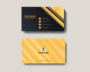 Luxurious Gold and Dark Gray Business Card Design, Elegant Business Card Design with Golden Accents, Elegant and Luxurious Business Card Design