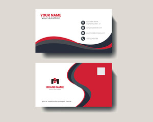Modern Business Card Design, Professional Business Card Design , Modern Business Card Design with Wave Element