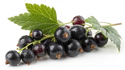 black currant isolated on white