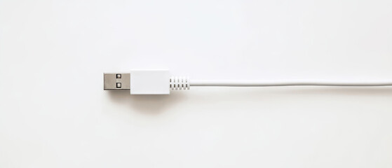 Clean White USB Cable - Minimalist Tech Accessory
