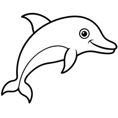 Fototapeta premium dolphin isolated on white background