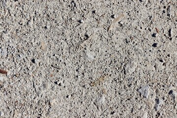 A close view of the gravel ground surface.