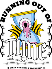 Running out of time t-shirt design png file